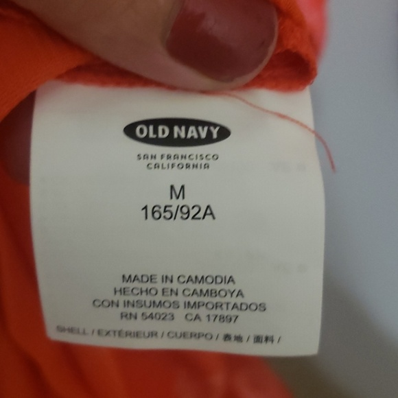 Old navy shirt-dress sz M red with white paisley - Picture 6 of 8